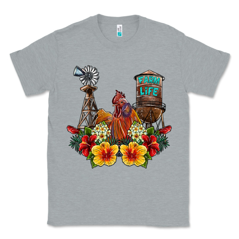 Farm Life Rooster Classic Tee by SublimationCraftShop | Teevron