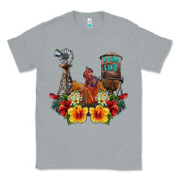 Heather Grey farm life rooster Classic Tee - SublimationCraftShop