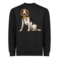 Black beagle with overflow Heavyweight Sweatshirt - texasbilliewilder