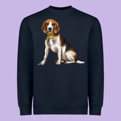 Beagle With Overflow Heavyweight Sweatshirt Designed By Texasbilliewilder