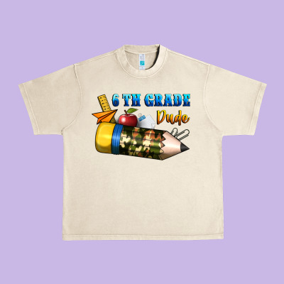 6 Th Grade Dude Urban Heavy Tee Designed By Bundleandbundleshop