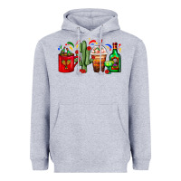 Heather Grey Mexico Coffee Cups With Cactus And Tequila Bottle Heavyweight Hoodie - FaDigitalArtStudio