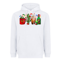 White Mexico Coffee Cups With Cactus And Tequila Bottle Heavyweight Hoodie - FaDigitalArtStudio