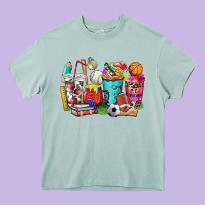 P.e. Teacher Coffee Cups Heavy Core Tee Designed By Nancycooperartshop