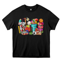 Black p.e. teacher coffee cups Heavy Core Tee - NancyCooperArtShop