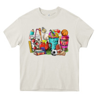 Cream p.e. teacher coffee cups Heavy Core Tee - NancyCooperArtShop