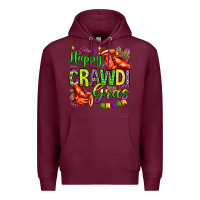 Burgundy happy crawdi gras olivia Premium Hoodie - OliviaCreatesArt
