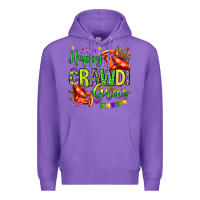 Purple happy crawdi gras olivia Premium Hoodie - OliviaCreatesArt