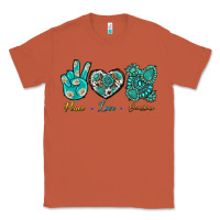 Copper Peace Love Gemstone Classic Tee - BundleAndBundleShop