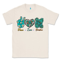 Natural Peace Love Gemstone Classic Tee - BundleAndBundleShop