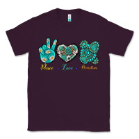 Plum Peace Love Gemstone Classic Tee - BundleAndBundleShop