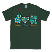 Sports Green Peace Love Gemstone Classic Tee - BundleAndBundleShop