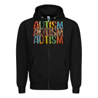 Black western autism Zipper Hoodie - CowGirlArtShop