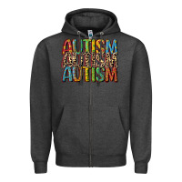 Charcoal Heather western autism Zipper Hoodie - CowGirlArtShop