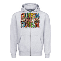 Heather Grey western autism Zipper Hoodie - CowGirlArtShop