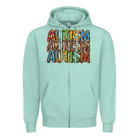 Seafoam western autism Zipper Hoodie - CowGirlArtShop