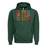 Sports Green western autism Zipper Hoodie - CowGirlArtShop