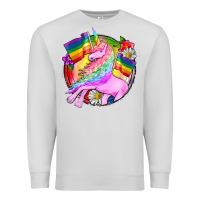 Dove Grey Pride unicorn Premium Sweatshirt - FaDigitalArtStudio