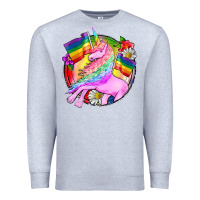 Heather Grey Pride unicorn Premium Sweatshirt - FaDigitalArtStudio