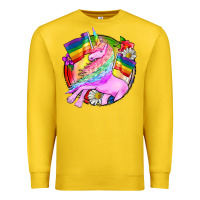 Lemon Pride unicorn Premium Sweatshirt - FaDigitalArtStudio