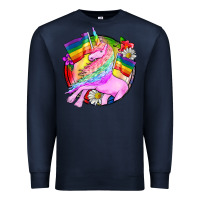 Navy Pride unicorn Premium Sweatshirt - FaDigitalArtStudio