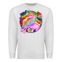 Oatmeal Heather Pride unicorn Premium Sweatshirt - FaDigitalArtStudio