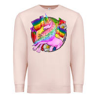 Pale Pink Pride unicorn Premium Sweatshirt - FaDigitalArtStudio