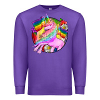 Purple Pride unicorn Premium Sweatshirt - FaDigitalArtStudio
