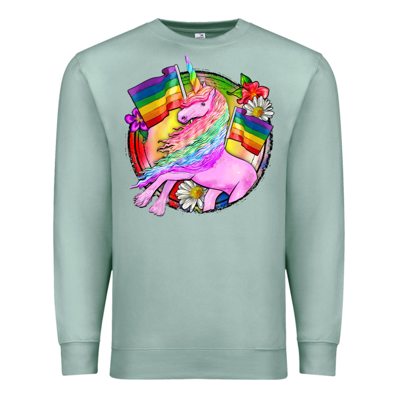 Pride Unicorn Premium Sweatshirt by FaDigitalArtStudio | Teevron