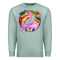 Seafoam Pride unicorn Premium Sweatshirt - FaDigitalArtStudio
