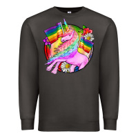 Smoke Pride unicorn Premium Sweatshirt - FaDigitalArtStudio