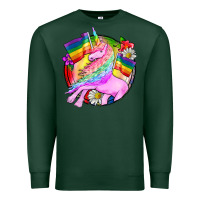 Sports Green Pride unicorn Premium Sweatshirt - FaDigitalArtStudio