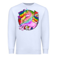 White Pride unicorn Premium Sweatshirt - FaDigitalArtStudio