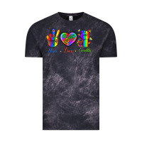 Cloud Black Peace Love Equality Vintage Tee - BundleAndBundleShop
