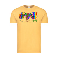 Vintage Mustard Peace Love Equality Vintage Tee - BundleAndBundleShop