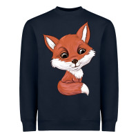 Navy fox Heavyweight Sweatshirt - texasbilliewilder