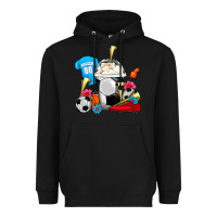 Black Soccer Frappe Coffee Heavyweight Hoodie - FaDigitalArtStudio