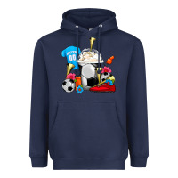 Navy Soccer Frappe Coffee Heavyweight Hoodie - FaDigitalArtStudio