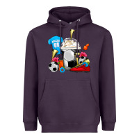 Plum Soccer Frappe Coffee Heavyweight Hoodie - FaDigitalArtStudio