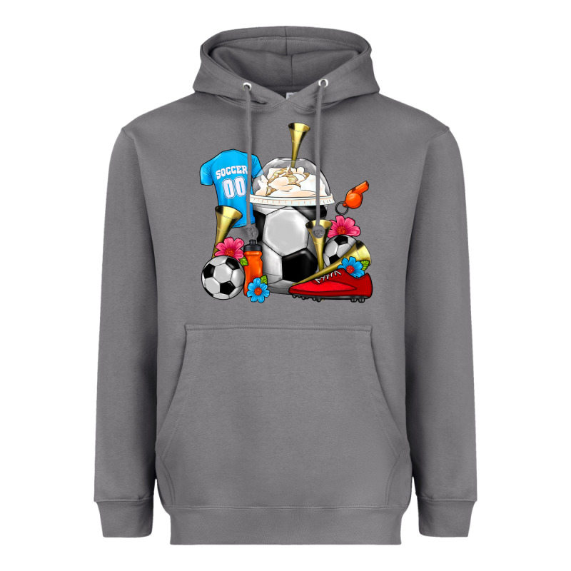 Soccer Frappe Coffee Heavyweight Hoodie by FaDigitalArtStudio | Teevron
