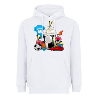 White Soccer Frappe Coffee Heavyweight Hoodie - FaDigitalArtStudio