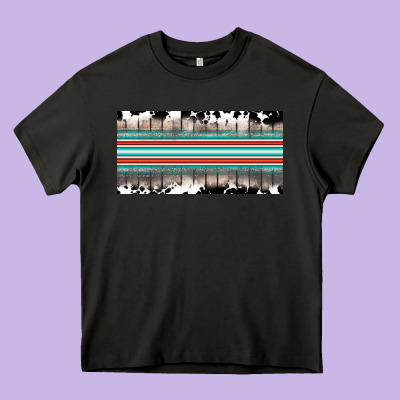 Western Cowhide Serape Sunflower Mama License Plate Heavy Core Tee Designed By Barkaloodesign