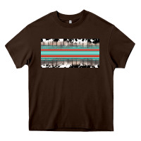 Chocolate Brown western cowhide serape sunflower mama license plate Heavy Core Tee - BarkalooDesign