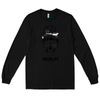 Black Black Glitter Cowhide Patterned Mom Skull Long Sleeve Tee - Bettercallsaul