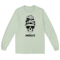 Matcha Black Glitter Cowhide Patterned Mom Skull Long Sleeve Tee - Bettercallsaul