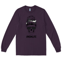 Plum Black Glitter Cowhide Patterned Mom Skull Long Sleeve Tee - Bettercallsaul