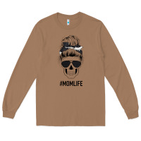 Toasted Coconut Black Glitter Cowhide Patterned Mom Skull Long Sleeve Tee - Bettercallsaul