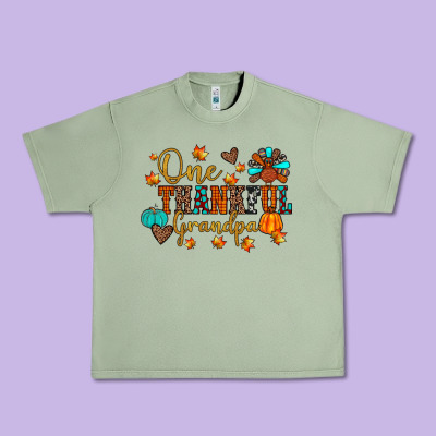 One Thankful Grandpa Urban Heavy Tee Designed By Jahusdesignshop