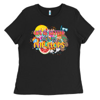 Black Life is better with my flip flops Ladies Tee - NancyCooperArtShop