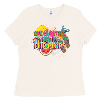 Bone Life is better with my flip flops Ladies Tee - NancyCooperArtShop